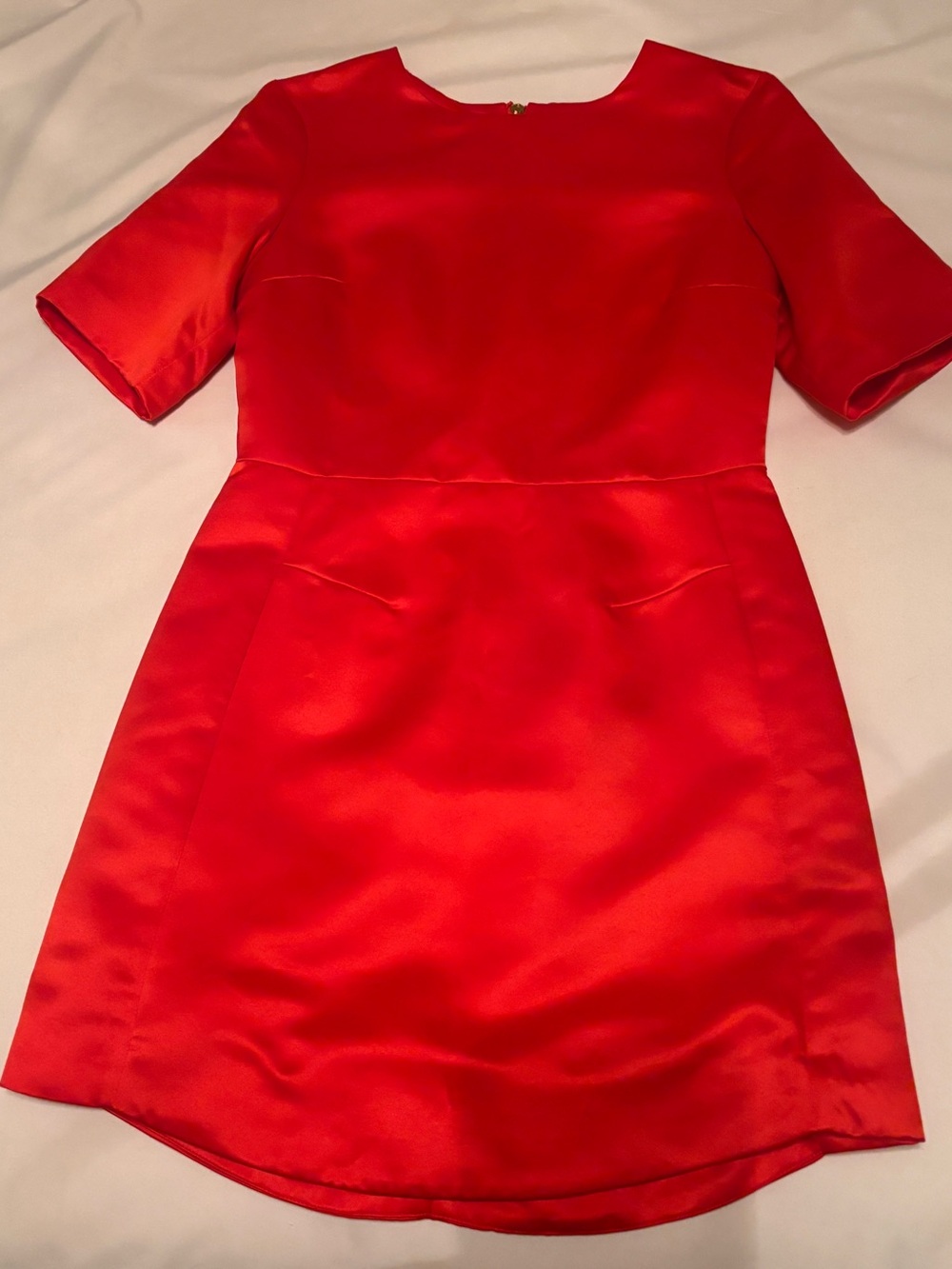 Topshop Bright Red Crew Neck Dress - Size 2